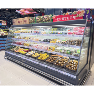 Réfrigérateur commercial multi-niveaux à température unique pour supermarché, vitrine réfrigérée ouverte pour boissons - Product Image 1