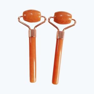 Mini-rouleau de glace pour les yeux en aventurine rouge de petite taille - Product Image 6