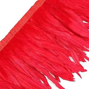 35-40cm(14-16 '') B & D dài Rooster lông rìa vải ren TRIM cho lễ hội lông Ba lô - Product Image 4