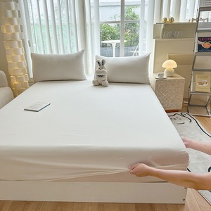 Bộ ga trải giường <span class=keywords><strong>cotton</strong></span> mềm mại cao cấp, không nhăn, co giãn, chống kéo, màu trơn, 4 món, đặt may số lượng lớn - Product Image 4