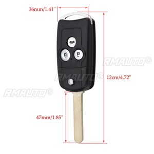 Coque de clé plip télécommande 3 boutons pour Honda Civic, Accord, Jazz, CRV - Product Image 6