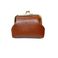 Dompet Koin Mini Vintage Warna Permen Wanita Dompet Pendek Gesper Dompet Uang Receh Stok Tersedia