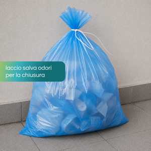 Sacchi per la Spazzatura Ecofor 55x65 Cm 40 Litri Blu, Sacchi per Rifiuti in Plastica Riciclabile - Product Image 5