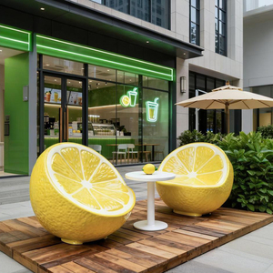 Silla de Fibra de Vidrio con Forma de Limón, Asiento Vibrante para Áreas Públicas, Silla de Fibra de Vidrio con Forma de Limón, Asiento Vibrante para Áreas Públicas - Product Image 1