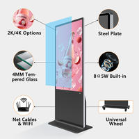 Pantalla LCD de Señalización Digital de 49 Pulgadas, Vertical, con Soporte, Reproductor Multimedia, Tipo Tótem, para Interiores, para Supermercados