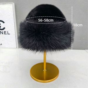 2025 New Bucket Hats for Autumn Faux Fur and Plush <b>Material</b> Thick and Warm Fashionable and Exquisite. - Product Image 2