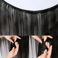Extensions de Cheveux Humains Lisses 12A, Lots de Cheveux Bruts 100% Naturels Noirs Brésiliens pour Femmes
