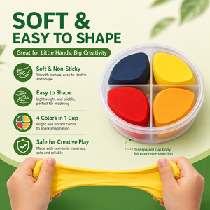 Kit de Pâte à Modeler à Séchage à l'Air du Zodiaque Chinois en Gros, 12 Motifs, 4 Gobelets de Couleurs, Ensemble de Pâte à Modeler DIY, Cadeau Culturel OEM pour Enfants - Product Image 4