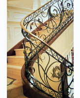 Design de grille en fer pour balustrade de véranda, rampes d'escalier en fer forgé/garde-corps