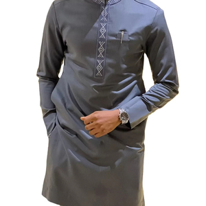 Vêtements africains d'usine, longue <span class=keywords><strong>tenue</strong></span> traditionnelle pour hommes, jupe en coton pour hommes, robe de mariage africaine brodée pour adultes - Product Image 2