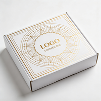 Boîte en carton ondulé de luxe portable haut de gamme avec motif soleil, estampage à chaud et gaufrage, expédition rapide en 72h, anti-écrasement