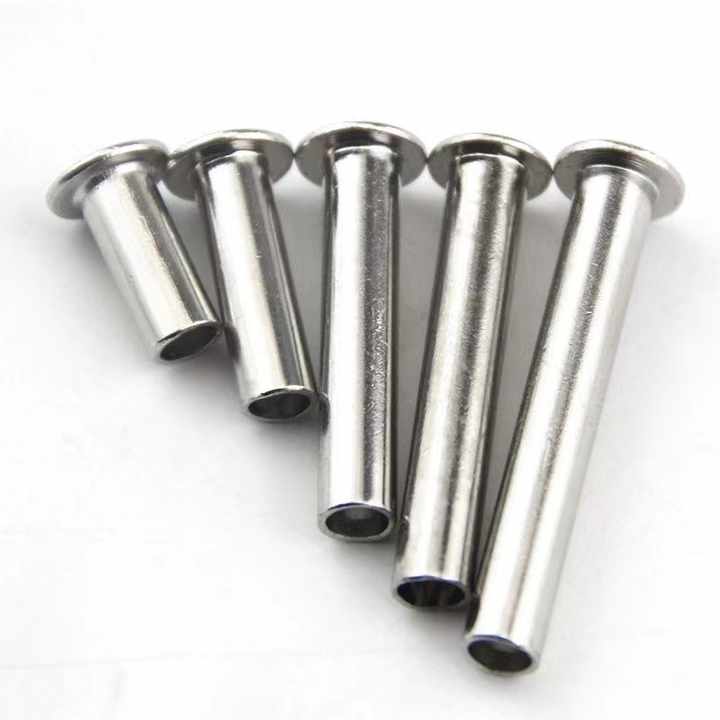 Galvanized Round Head Semi-Hollow Rivets Flat Round Head Hollow Nails ...