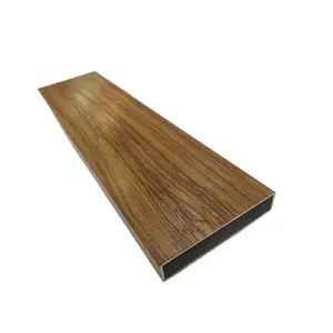 Custom 3D Wood Grain Printed Partition Extrusion Aluminum Profiles High Quality Aluminum Profile For Window And Door
