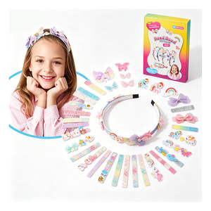 Kids Hairband Craft Kit Sparkling <b>Unicorn</b> Butterfly Gem Bow Headwear Accessories Birthday Toy Party Bundle <b>Gift</b> - Product Image 6