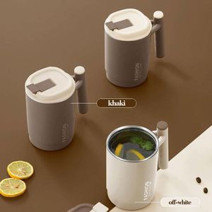 304 Stainless Steel Insulated Mug with Lid High-Appearance Office and Camping Tea Cup Coffee Cup <b>Thermos</b> Cup - Product Image 4