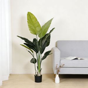 Plante artificielle Heliconia en pot, style rustique naturel, grande verdure, sur pied, en plastique PU, 100-200 cm, pour salon - Product Image 2