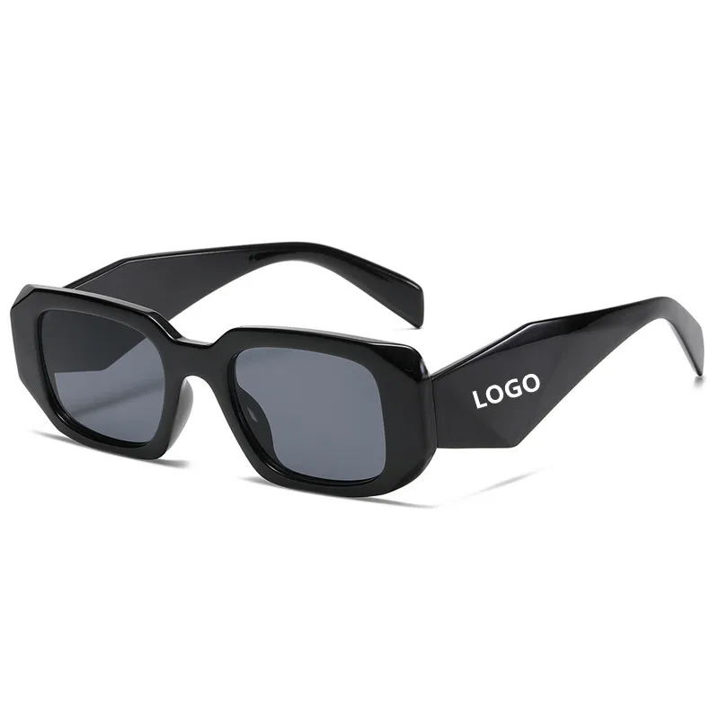 Gelukkige Nieuwe Stijl Persoonlijkheid Onregelmatigheid Vorm Tinten Custom Merk Logo Unisex Zonnebril Mannen Vrouwen Mode Zonnebril
