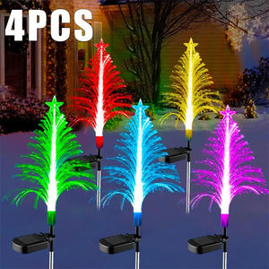 Lampe décorative de piquets de jardin étanche Ip65 pour l'extérieur Lampes à fibre optique à énergie solaire à 7 couleurs changeantes pour le chemin de la <span class=keywords><strong>cour</strong></span> - Product Image 2