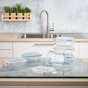 6 pièces (lot de 3) – Contenants en verre pour préparation de repas avec couvercles ventilés, hermétiques, grands récipients de stockage alimentaire en verre, idéaux pour offrir - Product Image 2