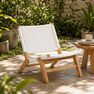 Traditional Indonesian <b>Teak</b> <b>Garden</b> <b>Chair</b>-Modern Tropical Design Portable Durable Outdoor Furniture for Park Villa Use - Product Image 4
