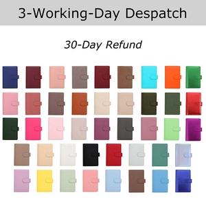 Carnet de budget Yihe A6 en cuir grainé de luxe, best-seller, avec <span class=keywords><strong>43</strong></span> couleurs, système d'organisation de monnaie à 6 anneaux dorés et fermeture éclair - Product Image 3