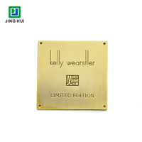 Plaque de nom en laiton gravée sur mesure, plaque en métal brossé, édition limitée, étiquette en laiton gravée pour la décoration de meubles