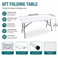 Tables et chaises pliantes portables F240 de 8 pieds en plastique HDPE pour événements