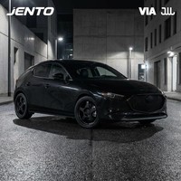 Jantes Flow Forming 16x7J 4x100 Noir Satiné 5 Branches pour Honda Civic Fit Jazz Mazda MX5 Miata Prêtes à l'Expédition