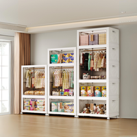 Grand organisateur de vêtements en plastique, boîte de rangement pour linge, jouets, vêtements, nouvelle collection