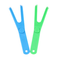 Accessoire de support pour fil dentaire hygiénique réutilisable, cure-dent interdentaire en forme de Y, saveur menthe, charbon de bambou, nylon ciré, pour soins bucco-dentaires