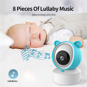 Bebek izleme monitörü mobil TUYA APP gerçek zamanlı görünüm 3MP HD bebek kamerası besleme çalar saat kamera ile yatıştırıcı müzik bebek telefonu oyna - Product Image 3