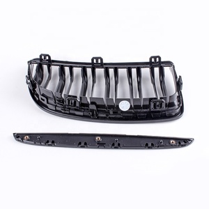 Calandre avant en ABS pour <span class=keywords><strong>BMW</strong></span> série <span class=keywords><strong>3</strong></span> E90 E91 2005 à 2008, grille de pare-chocs noir brillant, double lame, <span class=keywords><strong>prix</strong></span> d'usine - Product Image 6