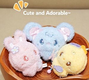 Ensemble de porte-clés en peluche animaux de dessin animé mignons, breloques de sac moelleuses Kawaii, pendentifs en peluche pour filles, enfants, sacs <span class=keywords><strong>à</strong></span> dos et sacs <span class=keywords><strong>à</strong></span> main - Product Image 3