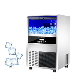 GOOPIKK Commercial Stainless Steel Ice Making Machine 60kg/24h 20kg Ice Storage Desktop Cube Ice Maker For Restaurants