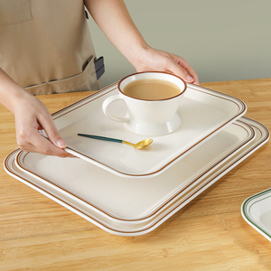 Melamine Tray <strong>Rectangular</strong> <strong>Plate</strong> <strong>Plastic</strong> Tea Cup Cake Hamburger Bread <strong>Serving</strong> Tray - Product Image 2