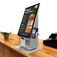 Quioscos de autoservicio para restaurante, escáner de código de barras, quiosco de pago en efectivo para interiores, quiosco de publicidad de alimentos para Centro Comercial