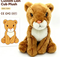 Fabricant de peluches personnalisées de haute qualité, jouets en peluche, animaux en fourrure, lion brun, vente chaude, jouet en peluche lion doux pour la WWF