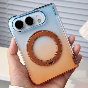 เคสโทรศัพท์แม่เหล็กใสไล่เฉดสีแบบขายส่งสำหรับ iPhone 18 Ultra พร้อม 360 °   แท่นวางโทรศัพท์พร้อมที่ชาร์จไร้สาย ฝาครอบแข็งป้องกันการกระแทก - Product Image 1