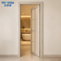 Puerta de Baño con Marco de Aluminio, Acabado Push-and-Pull, para Hotel, Villa o Apartamento, Recién Llegada