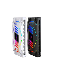 Controlador de Ventiladores ARGB, Hub PWM con Control de Temperatura, Cable Divisor RGB de 3 y 4 Pines, Cable de Sincronización para Refrigeración de PC Gaming
