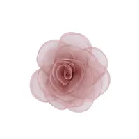 Chine bonnes conceptions de têtes de fleurs de broches et épingles de créateurs de fleurs en ruban organza roses en mousseline de soie pour le bricolage