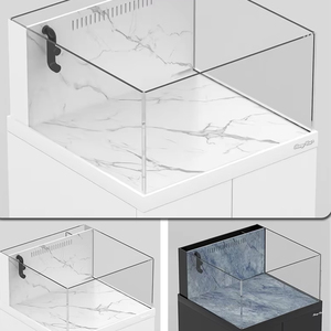 Luz para Aquário Tanque de Peixes de 75 Galões com Suporte Retangular de Vidro Ultra-Claro Estilo Luxuoso para Uso Externo - Product Image 4