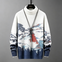 Cardigan en tricot doux et chaud à col rond pour homme, de haute qualité, mode hiver, ample et décontracté, à manches longues, avec détails boutonnés
