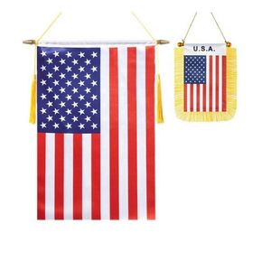 Banderas de Tela Resistente con Acabado Satinado para Colgar en la Pared, Publicidad Directa de Fábrica, para Decoración de Espejos Retrovisores de Automóviles Escolares - Product Image 1