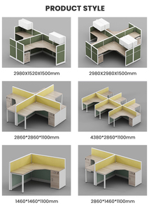 Hot Sale Modular <b>Workstation</b> Office Furniture 2 4 6 Seater Desk with Partition Modern Cubicle System for Company - Product Image 2