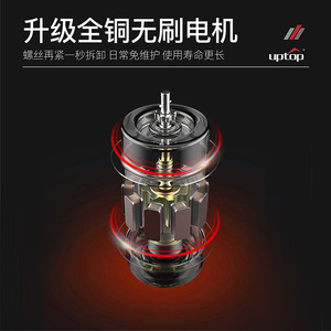 ประแจบลัชเลสไร้สาย Uptop 18V แบตเตอรี่ลิเธียมไอออน สำหรับงานหนัก ซ่อมแซมยานยนต์ รุ่น GX-BW01 - Product Image 3