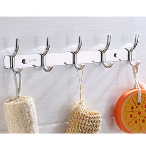 <strong>Wall</strong> Mounted Stainless Steel 304 Towel Double Hooks <strong>Rails</strong> <strong>Wall</strong> Hook Cloth Coat Metal Hanger <strong>Clothes</strong> Hooks for Hanging <strong>Clothes</strong> - Product Image 1