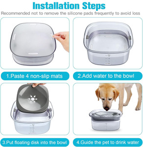 Bol d'eau pour chien de 70 oz (2 L) - Bols anti-déversement pour chien - Grande capacité - Distributeur d'eau lent anti-éclaboussures - Distributeur d'eau pour animaux de compagnie - Product Image 4