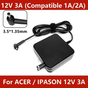 Adaptateur secteur pour ordinateur <span class=keywords><strong>portable</strong></span> 12V 3A 3.5*1.35mm 36W pour <span class=keywords><strong>ACER</strong></span> Aspire Lite N23J6 N23J1 pour câble <span class=keywords><strong>d</strong></span>'<span class=keywords><strong>alimentation</strong></span> IIPASON Maxbook P1 P2 - Product Image 2