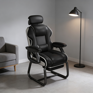 Sedie da Ufficio All'Ingrosso con Schienale Alto, Girevoli, Ergonomiche, in Pelle PU, Senza Poggiapiedi, con Piedini Fissi - Product Image 1